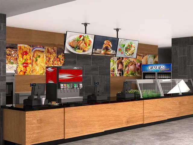 Alt view image 6 of 13 - Monoprice 3x1 Menu Board Ceiling Mount For Displays Between 32in to 65in, Max Weight 66 lbs. ea., VESA Patterns up to 600x400 - Commercial Series