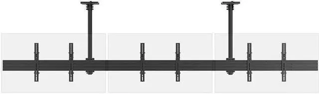 Alt view image 2 of 13 - Monoprice 3x1 Menu Board Ceiling Mount For Displays Between 32in to 65in, Max Weight 66 lbs. ea., VESA Patterns up to 600x400 - Commercial Series