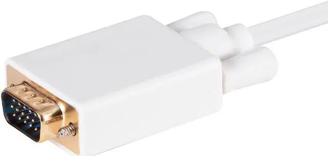 Alt view image 6 of 8 - Monoprice Video Cable - 10 Feet - White | 32AWG Mini Display Port to VGA Cable