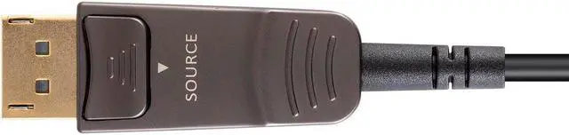 Alt view image 3 of 13 - Monoprice DisplayPort to HDTV Cable - 50 Feet, 4K@60Hz, AOC, Transmits Up To 100 Feet, Ultra Slim Design, Dynamic HDR - SlimRun AV Series
