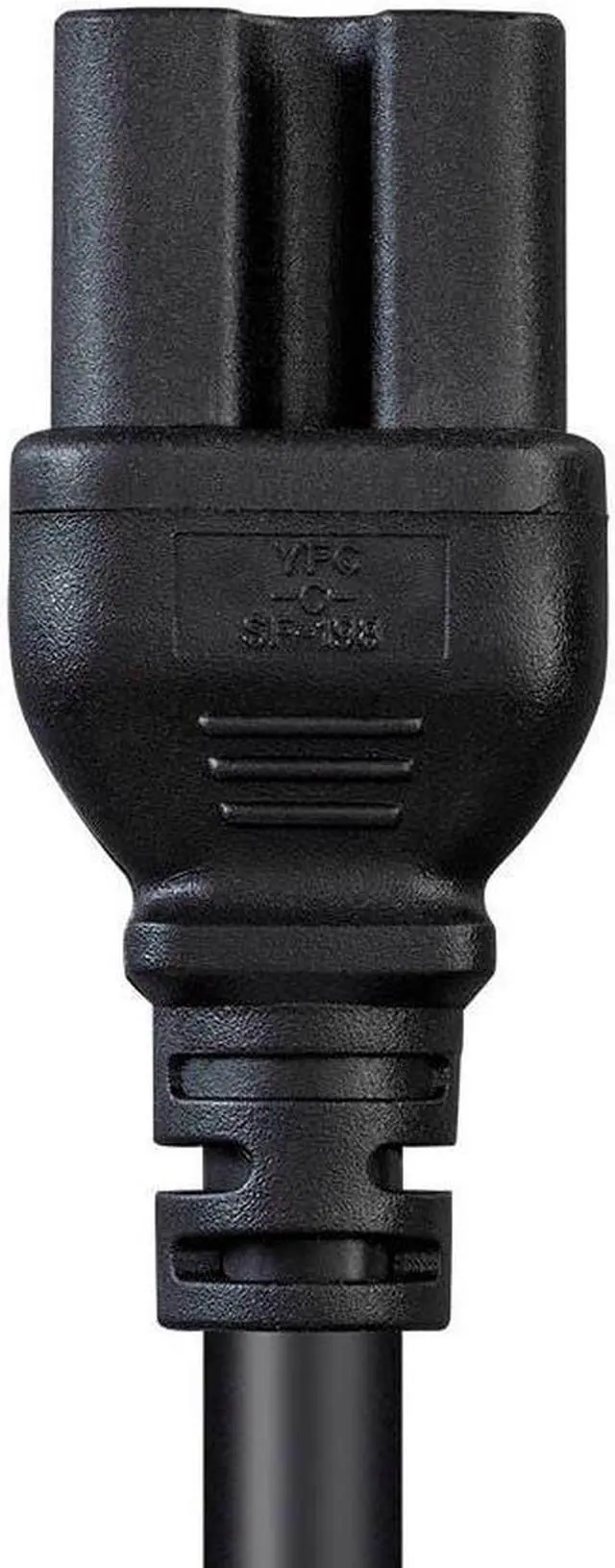 Alt view image 6 of 6 - Monoprice Heavy Duty Power Cable - 1 Feet - Black, IEC 60320 C14 to IEC 60320 C15, 14AWG, 15A, SJT, 100-250V, For Powering Computers, Monitors