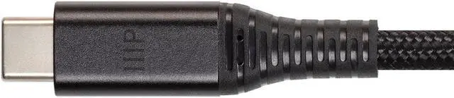Alt view image 3 of 6 - Monoprice Durable USB 3.2 Gen 2 Type-C Data and Power Nylon-Braid Cable - 1 Meter - Black | 5A/100W - AtlasFlex Series