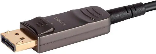 Alt view image 5 of 13 - Monoprice DisplayPort to HDTV Cable - 50 Feet, 4K@60Hz, AOC, Transmits Up To 100 Feet, Ultra Slim Design, Dynamic HDR - SlimRun AV Series