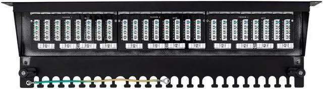 Alt view image 6 of 14 - Monoprice Cat6A 1U Patch Panel - 19in, Shielded, 24 RJ45 Ports Dual IDC, For Use With 22-26AWG Stranded And Solid Wire - Entegrade Series