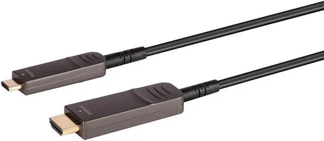 Alt view image 2 of 7 - Monoprice USB 3.1 Type-C to HDMI Video Cable - 30 Feet - Black | 4K@60Hz, Fiber Optic, AOC, Transmits Up To 100 Feet, Gold Plated Connectors - SlimRun AV Series