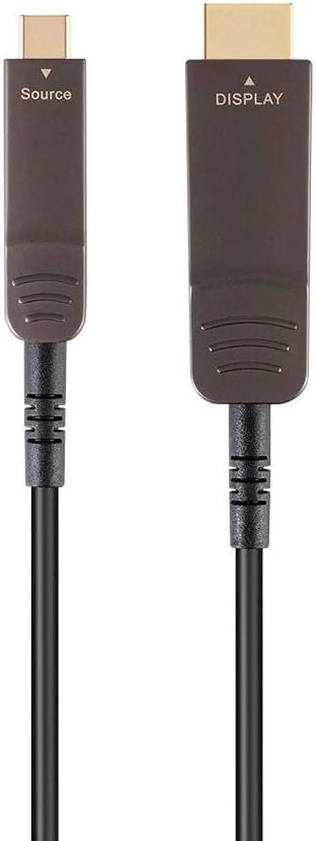 Main image of Monoprice USB 3.1 Type-C to HDMI Video Cable - 30 Feet - Black | 4K@60Hz, Fiber Optic, AOC, Transmits Up To 100 Feet, Gold Plated Connectors - SlimRun AV Series