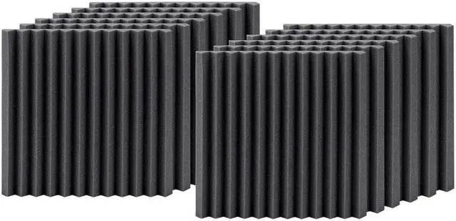 Alt view image 2 of 5 - Monoprice Studio Wedges Acoustic Foam Panels (12-pack) 1in x 12in x 12in Fire-Retardant, Easy To Install - Stage Right Series