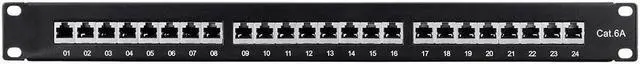 Alt view image 3 of 14 - Monoprice Cat6A 1U Patch Panel - 19in, Shielded, 24 RJ45 Ports Dual IDC, For Use With 22-26AWG Stranded And Solid Wire - Entegrade Series