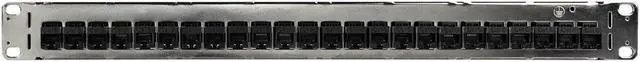 Alt view image 2 of 15 - Monoprice Cat6 1U Patch Panel - 19in, With Loaded Removable Keystone Jacks, 24 Ports Gigabit Ethernet, Dual Type IDC keystones
