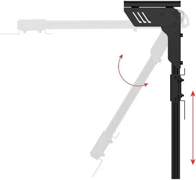 Alt view image 4 of 14 - Monoprice Folding Ceiling TV Mount For TVs 10in to 40in, Max Weight 66lbs., Max Extension 15.7in, VESA Patterns up to 100x100 - Commercial Series