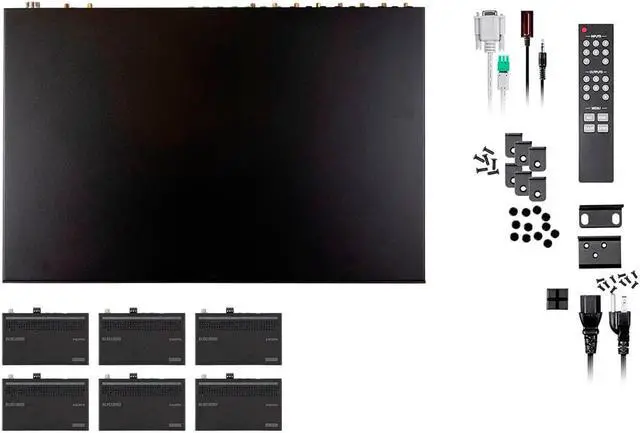 Alt view image 6 of 13 - Monoprice Blackbird 4K HDMI Matrix, 8x8, HDBaseT, HDR, 18G, 4K@60Hz, YCbCr 4:4:4, HDCP 2.2, EDID, IR,  SPDIF, RCA, TCP/IP, RS-232, W/ 7 Receivers 70m