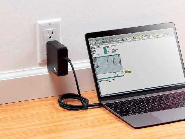 Alt view image 5 of 6 - Monoprice Durable USB 3.2 Gen 2 Type-C Data and Power Nylon-Braid Cable - 1 Meter - Black | 5A/100W - AtlasFlex Series