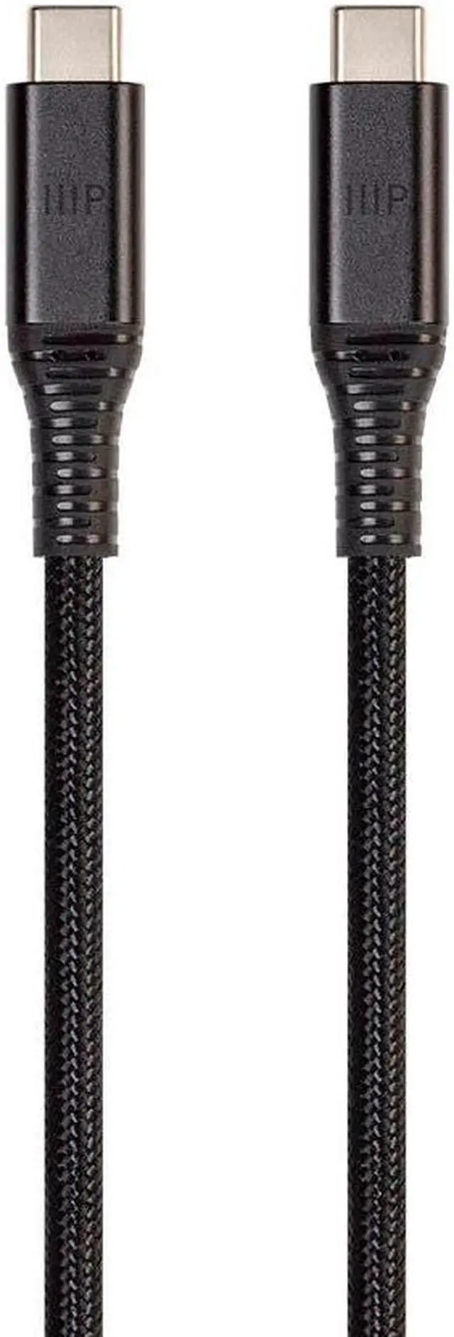 Main image of Monoprice Durable USB 3.2 Gen 2 Type-C Data and Power Nylon-Braid Cable - 1 Meter - Black | 5A/100W - AtlasFlex Series