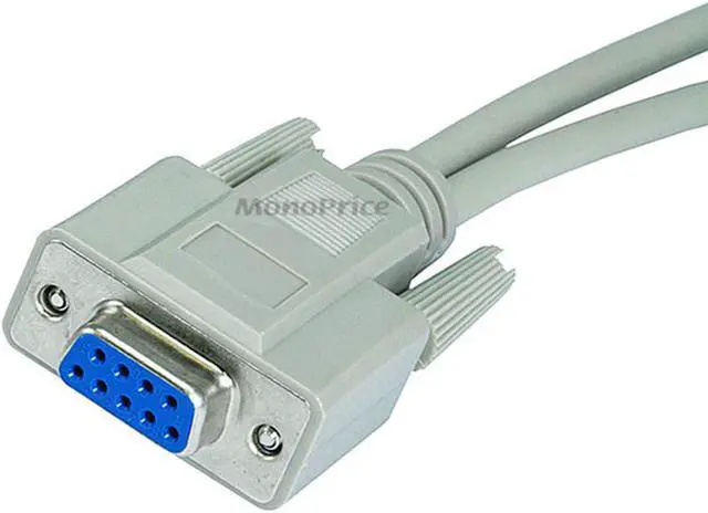 Alt view image 3 of 5 - Monoprice RS232 Serial Mouse or Monitor Splitter cable - (1)DB9 female to (2) DB9 male