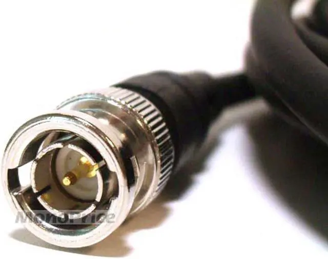 Alt view image 2 of 5 - Monoprice Audio/Video Coaxial Cable - 12 Feet - Black | RG-59U BNC Male/ BNC Male, 75ohm