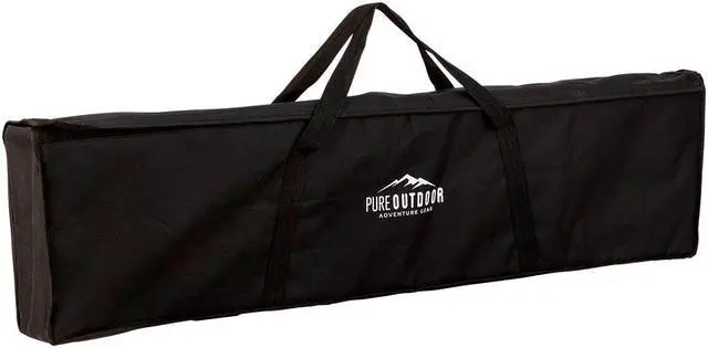 Alt view image 4 of 6 - Monoprice Bamboo Folding Table With Aluminum Legs, 176 lbs Load Capacity, Large Surface Area, Durable Materials - Pure Outdoor Collection