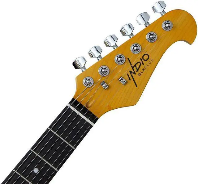 Alt view image 3 of 6 - Monoprice Cali DLX Plus Solid Ash Electric Guitar - Cherry Burst, With Gig Bag, Ash Body, Maple Neck, Professionally Set-up in the US - Indio Series