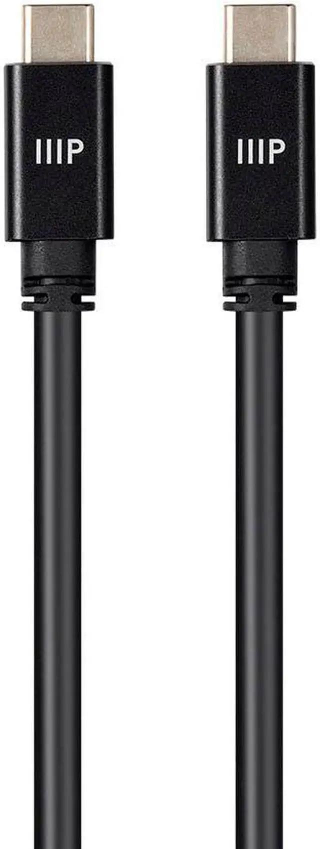 Main image of Monoprice USB C 3.2 Gen2 Cable - 1 Meter (3.3 Feet) - Black | 10Gbps, 5A, Type C, Ultra Compact , Compatible with Apple iPad / Xbox One / PS5 / Switch / Android and More