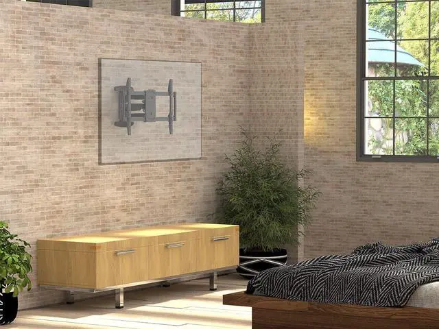 Alt view image 6 of 16 - Monoprice Full-Motion Articulating TV Wall Mount Bracket for TVs 37in to 80in, Max Weight 99 lbs, Ext. from 1.6in to 18.7in, VESA Patterns 600X400