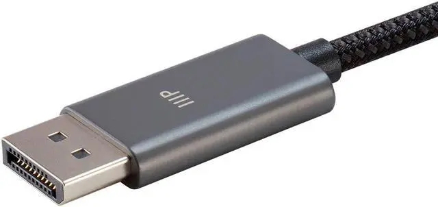 Alt view image 6 of 8 - Monoprice Bidirectional USB Type-C to DisplayPort Cable - 6 Feet - Black | 4K@60Hz, Easy Plug and Play, Nylon-Braided Jacket