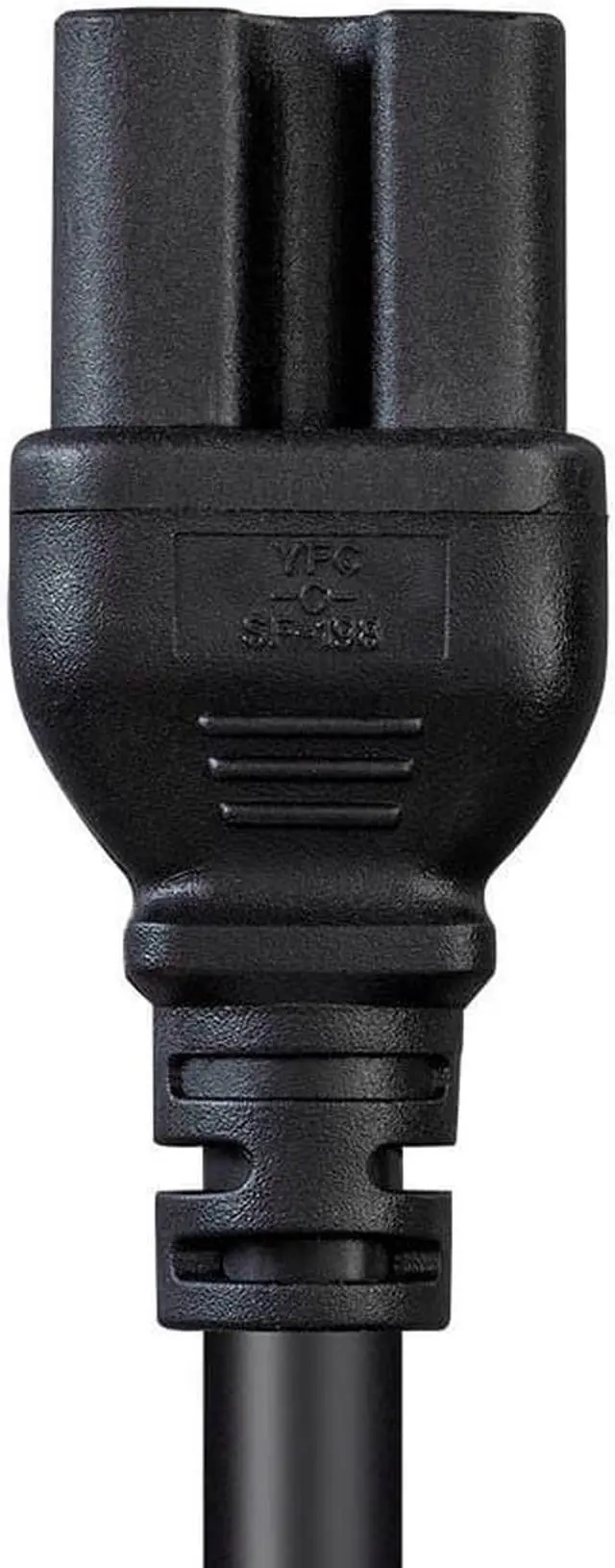 Alt view image 6 of 6 - Monoprice Heavy Duty Power Cord - 15 Feet - Black | NEMA 5-15P to IEC 60320 C15, 14AWG, 15A, SJT, 125V, For PCs, Monitors, Scanners, and Printers