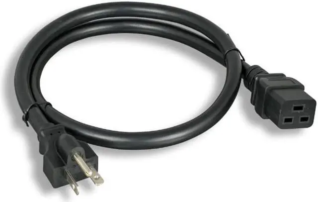Alt view image 3 of 7 - Monoprice Heavy Duty Extension Cord - 8 Feet - Black | NEMA 6-20P to IEC 60320 C19, 12AWG, 20A, 125V, For High-Performance Computers and Network Devices