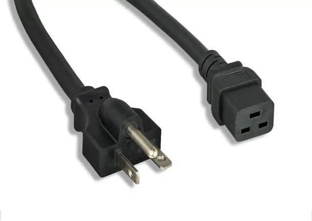 Main image of Monoprice Heavy Duty Extension Cord - 8 Feet - Black | NEMA 6-20P to IEC 60320 C19, 12AWG, 20A, 125V, For High-Performance Computers and Network Devices