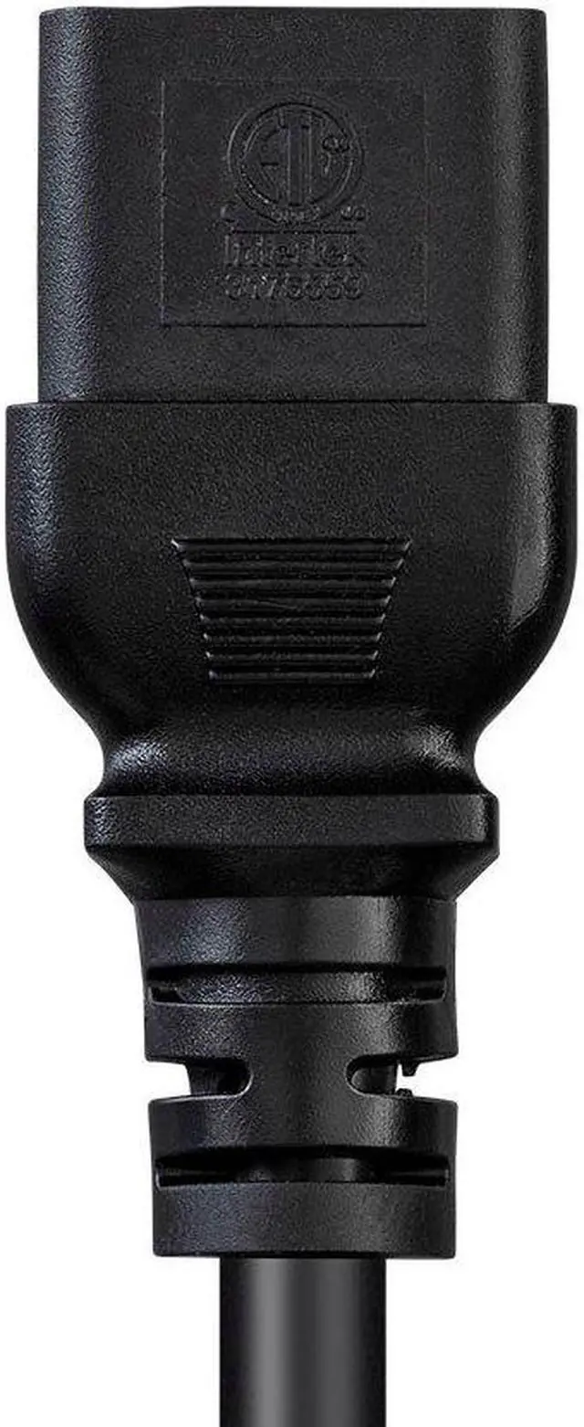 Alt view image 5 of 8 - Monoprice Heavy Duty Computer Power Cord - 15 Feet - Black | NEMA 5-15P to IEC 60320 C19, 14AWG, 15A, SJT, 125V, For Powering Computers, Servers