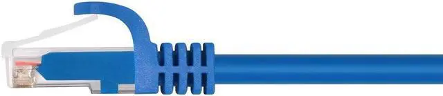 Alt view image 2 of 10 - Monoprice Flexboot Cat5e Ethernet Patch Cable - Network Internet Cord - RJ45, Stranded, 350Mhz, UTP, Pure Bare Copper Wire, 24AWG, 25ft, Blue