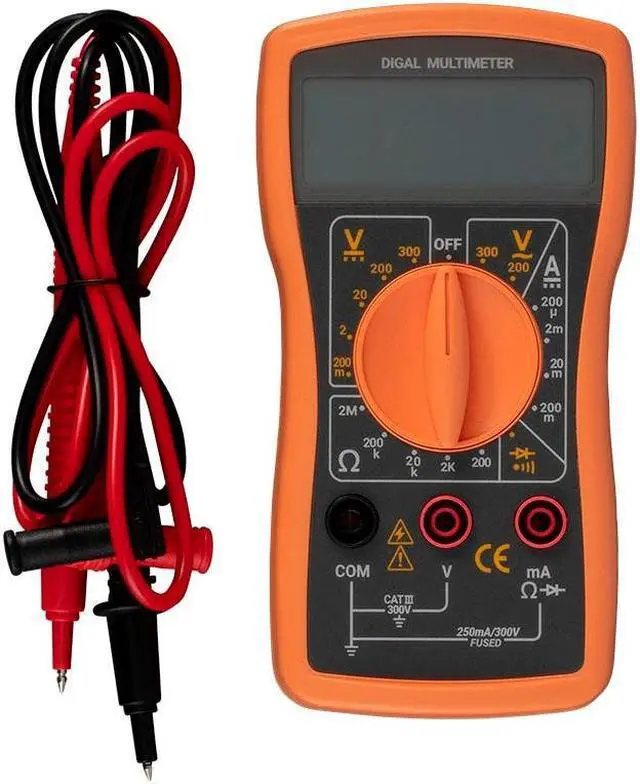 Alt view image 2 of 4 - Digital Multimeter For Testing Voltage, Current, Resistance, and Diodes, DC Voltage Range Scales: 300V, 200V, and 20V