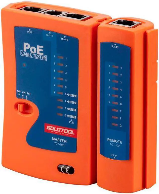 Alt view image 3 of 3 - Monoprice Combo Function Cable Tester and PoE Finder, For Cable Continuity, Miswiring, Open Circuits, Short Circuits, Straight-Through Pinning, or Cross Pinning
