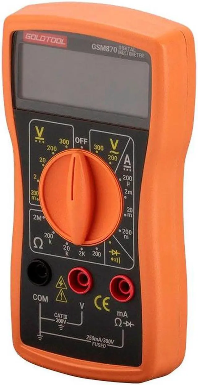 Alt view image 4 of 4 - Digital Multimeter For Testing Voltage, Current, Resistance, and Diodes, DC Voltage Range Scales: 300V, 200V, and 20V