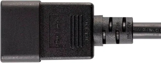 Alt view image 3 of 6 - Monoprice Heavy Duty Extension Cord - 6 Feet - Black | IEC 60320 C20 to IEC 60320 C21, For Powering Servers, Routers, & Other High-Output Network Devices