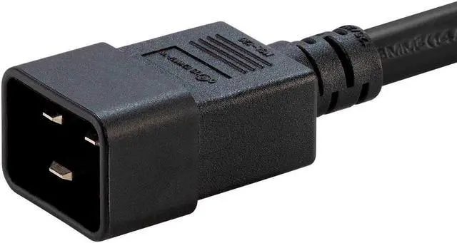 Alt view image 5 of 6 - Monoprice Heavy Duty Extension Cord - 6 Feet - Black | IEC 60320 C20 to IEC 60320 C21, For Powering Servers, Routers, & Other High-Output Network Devices