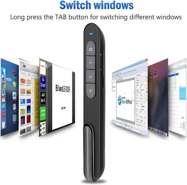 Alt view image 5 of 7 - Rechargeable Presentation Clicker 100FT Wireless Presenter Remote Hyperlink Volume Control PowerPoint Clicker Presentation Remote 2.4GHz USB Presentation Clicker for Mac Laptop Computer11