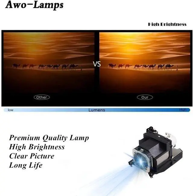 Alt view image 4 of 7 - AWO ET-LAV200 Premium Replacement Lamp Bulb with Housing for PANASONIC PT-VW435N,PT-VW430,PT-VW431D,PT-VW440,PT-VX505N,PT-VX500,PT-VX510 Projectors