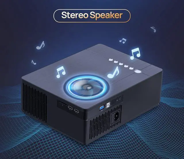 Alt view image 7 of 7 - UUO 4K Projector,Native 1080P Projector for Outdoor Home,Movie Projector support 4K HD Video ±50° Digital Keystone & 300 Projection Area,Compatible with TV Stick,Laptop,PS5,X-Box,iOS Android
