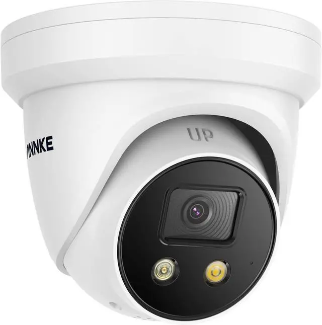 Main image of ANNKE AC800 4K Turret POE Camera, Ultra HD Outdoor Security IP Camera with Strobe & Spotlight Alarms, Human/Vehicle Detection, Two-Way Audio, Compatible with Alexa, Up to 256GB MicroSD Card