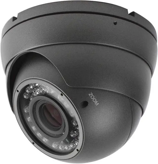 Main image of Analog CCTV Camera HD 1080P 4-in-1 (TVI/AHD/CVI/CVBS) Security Dome Camera Outdoor, 2.8mm-12mm Manual Focus/Zoom Varifocal Lens, Weatherproof Metal Housing 36 IR-LEDs Day & Night Monitoring (Grey)