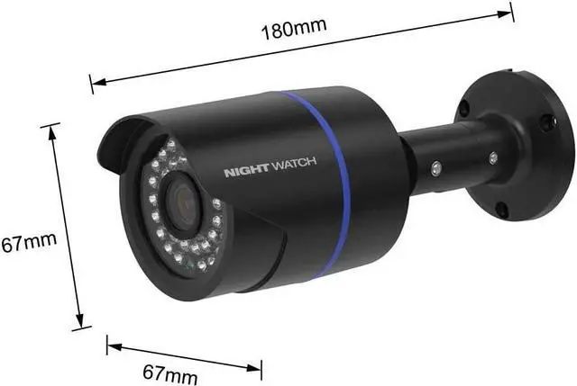 Alt view image 4 of 5 - 1 Pack Analog HD 720p Wired Bullet Camera (Black, Camera Only, Compatible with Night Owl DVRs Certified)