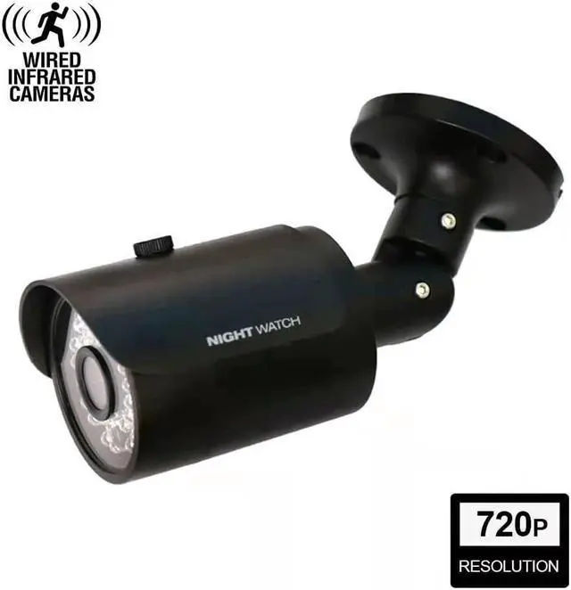 Alt view image 5 of 5 - 1 Pack Analog HD 720p Wired Bullet Camera (Black, Camera Only, Compatible with Night Owl DVRs Certified)