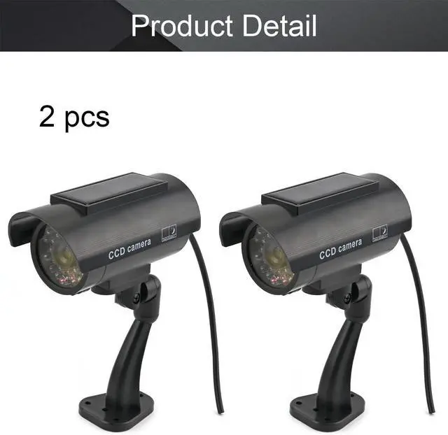 Alt view image 4 of 7 - Gadpiparty Othmro Fake Security Camera Plastic Dummy Camera CCTV Solar Powered Surveillance System for Home Outdoor Indoor Protect Your Homes,Retail Shops and Business Black 2Pcs