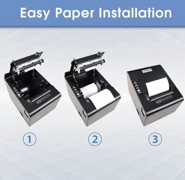 Alt view image 7 of 7 - RIBAO Thermal 80mm POS Printer Receipt Printer Connect Cash Registers Cash Drawer, BC-55 BC-40 BCS-160 Mixed Bill Money Counter RS232 Cashbox InterfaceWindows/Mac/Linux
