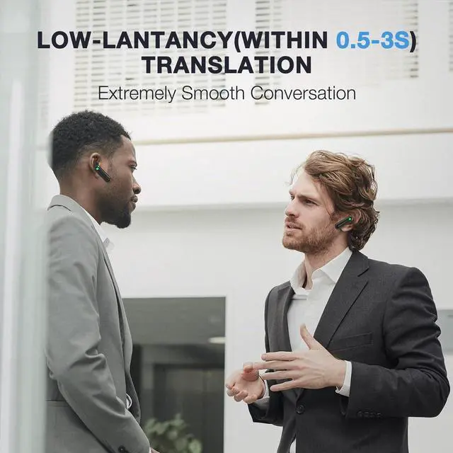 Alt view image 2 of 7 - Timekettle WT2 Edge/W3 Translator Device-Bidirection Simultaneous Translation, Translator Earbuds with 40 Languages, Online Version, Black Bundle with 1 Earbuds Cleaning Pen