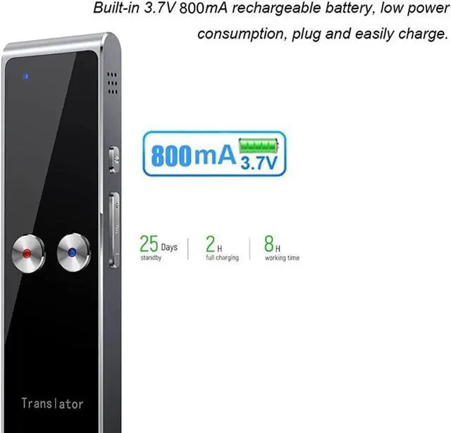 Alt view image 2 of 4 - Portable Multi Language AI Voice Translator Real Time Interactive Two-Way Translation Device for Travel Business(D)