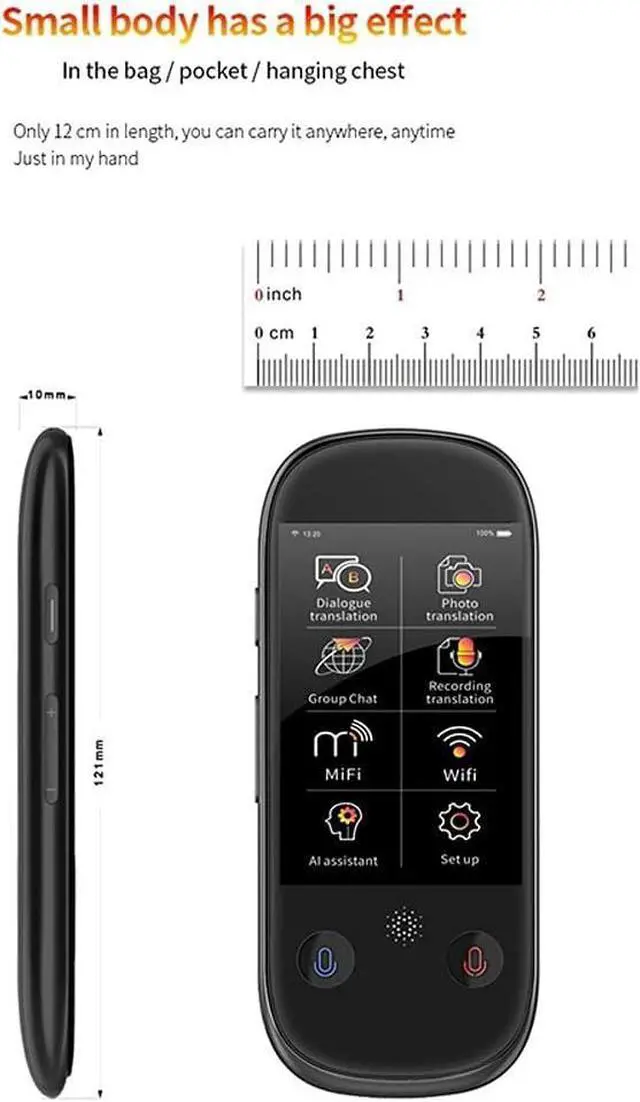 Alt view image 2 of 5 - Smart Translator Instant Voice Photo Scanning Support Offline 2.4 Inch Press Screen Multi-Language Translator