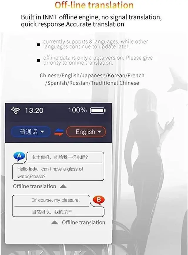 Alt view image 3 of 5 - Smart Translator Instant Voice Photo Scanning Support Offline 2.4 Inch Press Screen Multi-Language Translator