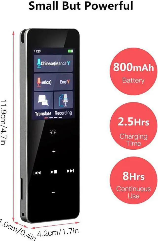 Main image of 89 Languages X1 Voice Recording Translator Device Support Instant Two Way Translation WiFi/Hotspot/Offline with 2.0 Inch(D)