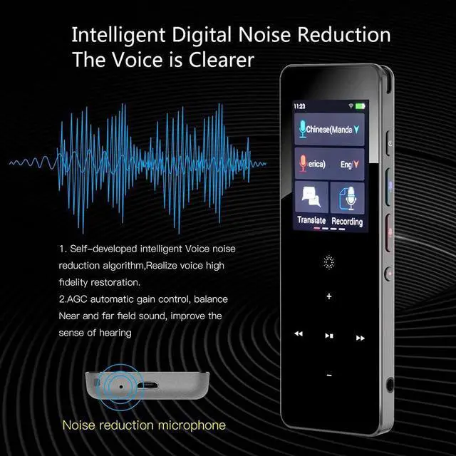 Alt view image 4 of 6 - 89 Languages X1 Voice Recording Translator Device Support Instant Two Way Translation WiFi/Hotspot/Offline with 2.0 Inch(D)