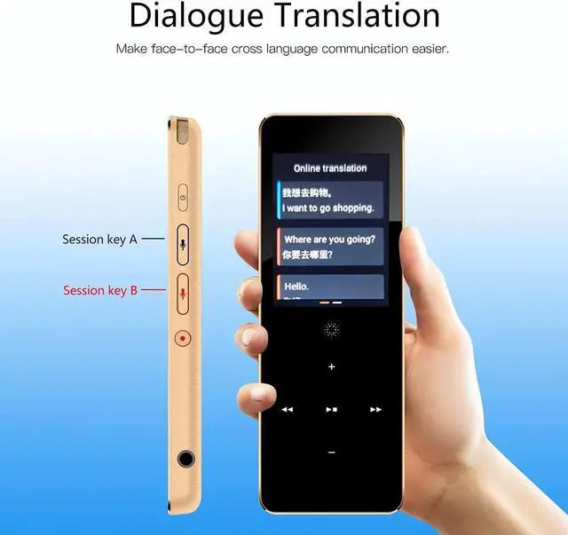 Alt view image 6 of 6 - 89 Languages X1 Voice Recording Translator Device Support Instant Two Way Translation WiFi/Hotspot/Offline with 2.0 Inch(D)